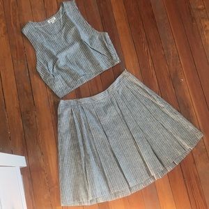 Nolitha matched set crop top and pleated skirt